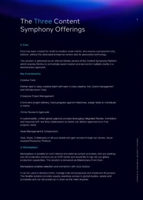 Dentsu three content Symphony offerings