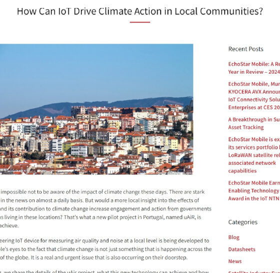 EchoStar Mobile: Environmental IoT Article