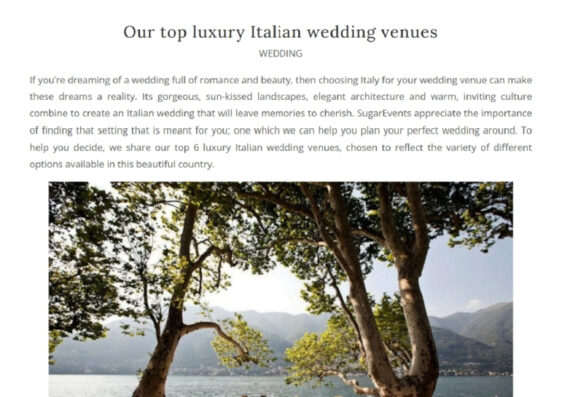 SugarEvents: Luxury Destination Wedding Feature
