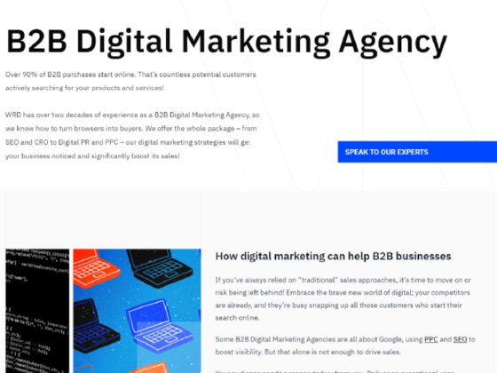 WRD: B2B Digital Marketing Agency Webpage